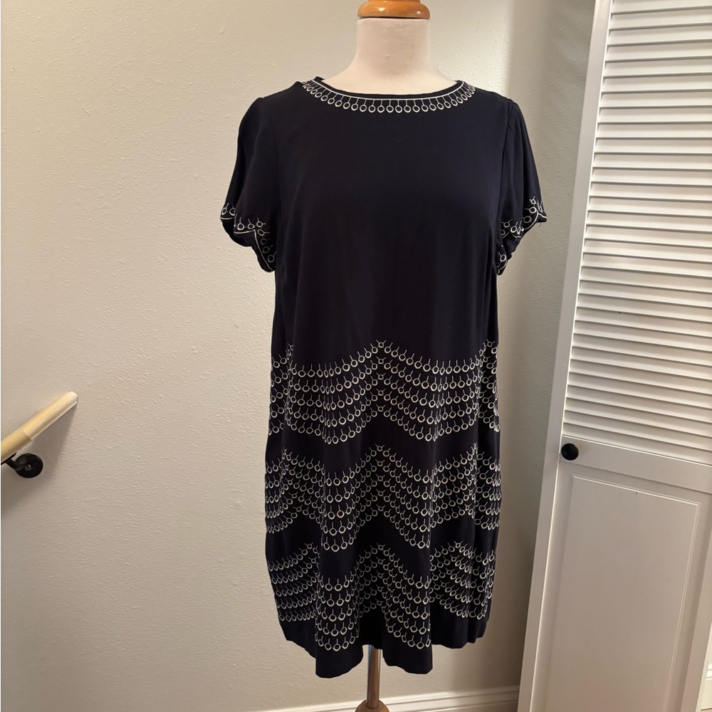 Boden Black and White Midi Dress